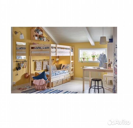 Икеа Мидал 2-х ярусная кровать 200х90 оригинал