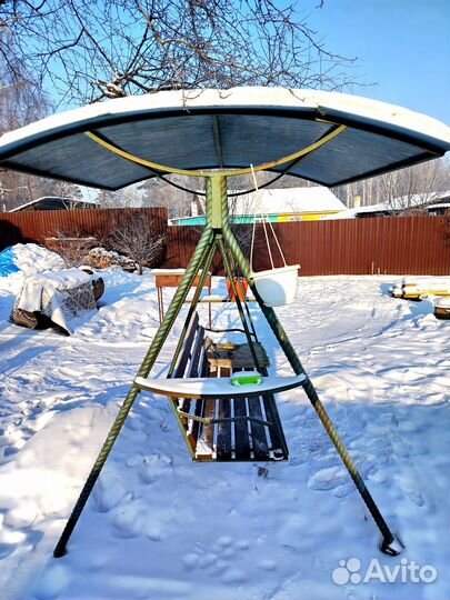 Садовая качеля бу