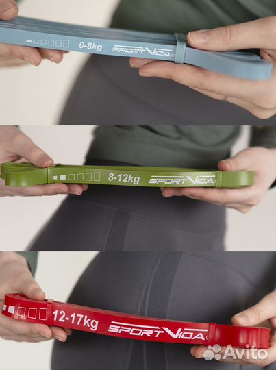 Резиновые петли для тренировок 3шт разной нагрузки