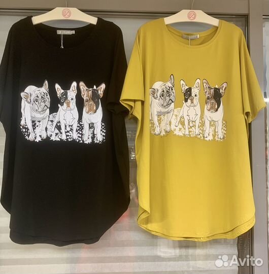 Футболка туника хлопок 54 56 58 60