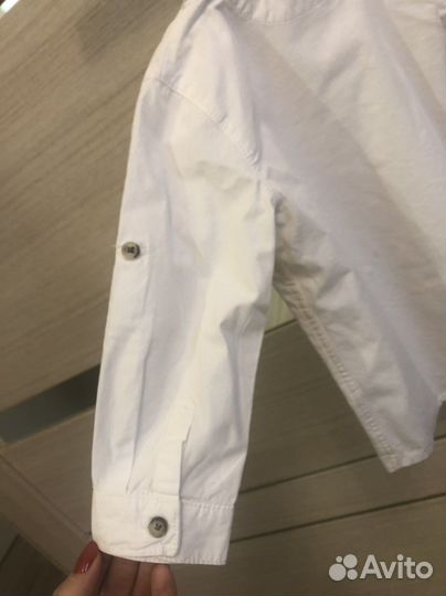 Рубашки белые для мальчика рост 80 см