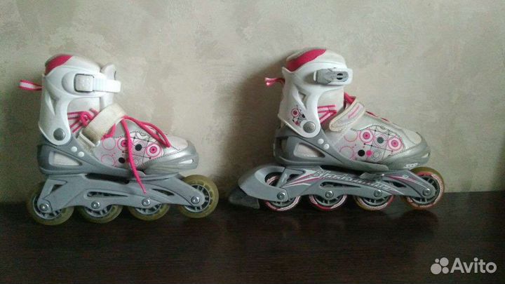Роликовые коньки детские раздвижные + защита