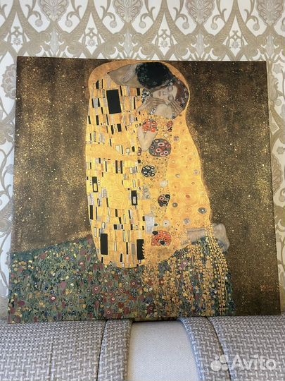 Картина постер IKEA икея климт поцелуй