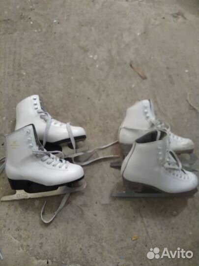 Коньки 2 пары р.32,33 хорошее состояние
