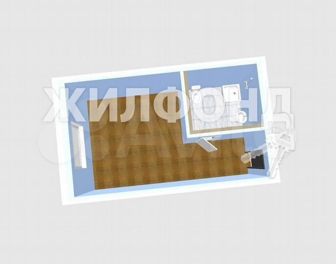 Квартира-студия, 14,4 м², 1/3 эт.