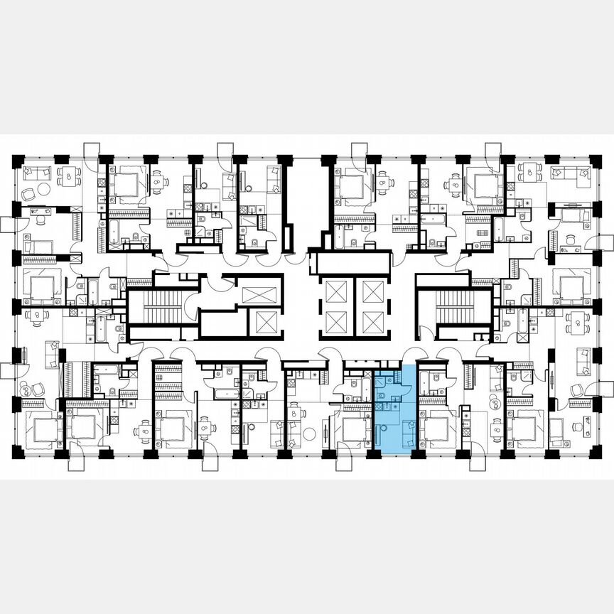 Квартира-студия, 17,3 м², 10/64 эт.