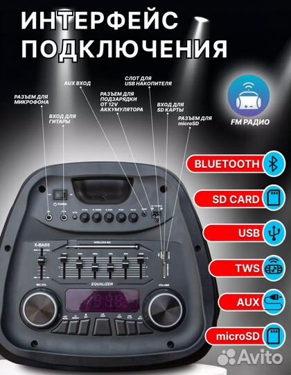 Беспроводная колонка 20-56 fire BOX 1500w