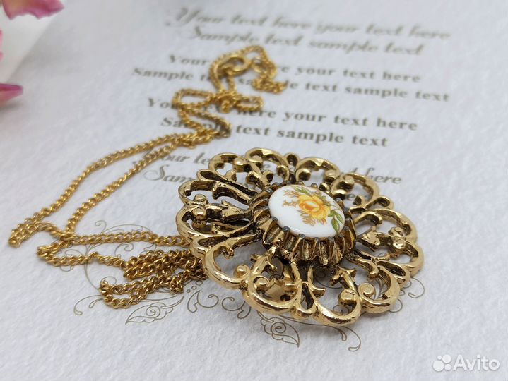 Брошь - подвеска - Винтажная бижутерия