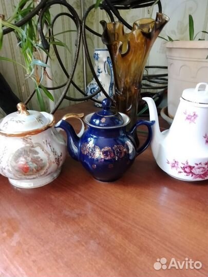 Коллекция за варочных чайников. ГДР. Гжель. лфз