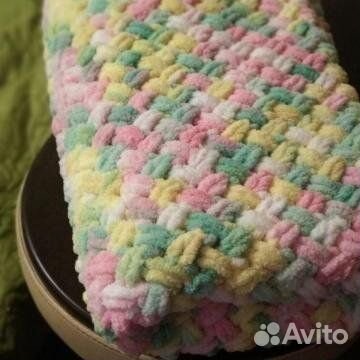 Пряжа плюшевая Ализе Пуффи петелькой разноцветной