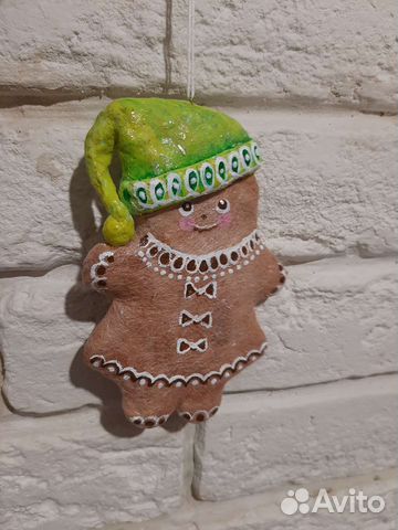 Ватная елочная игрушка