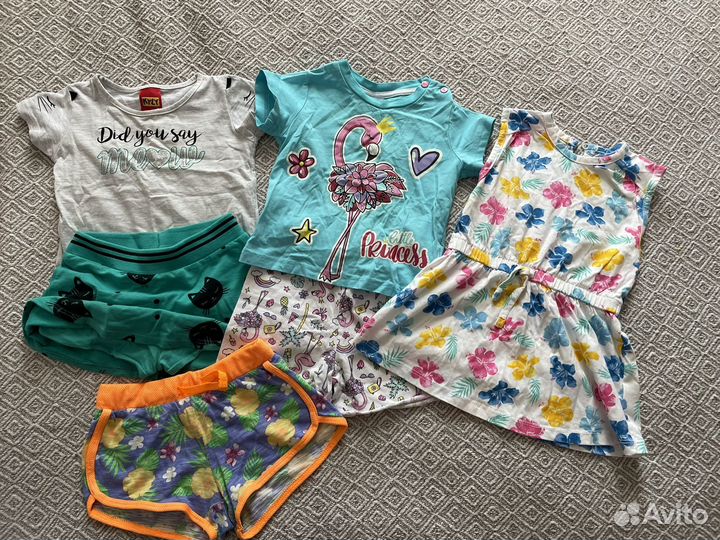 Детская одежда для девочек 86 92 пакетом