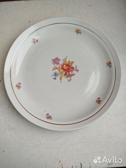 Советское огромное блюдо. Фарфор