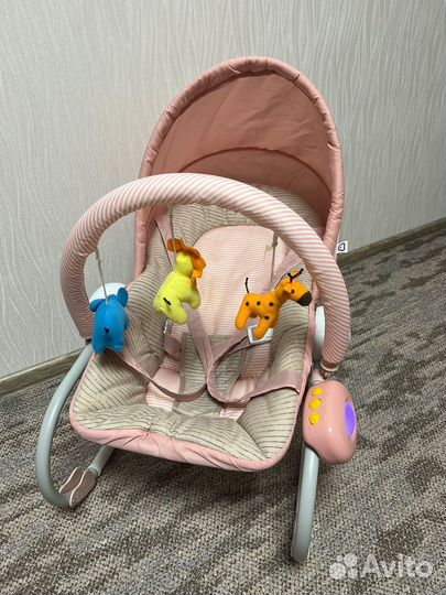 Шезлонг для новорожденных с виброукачиванием