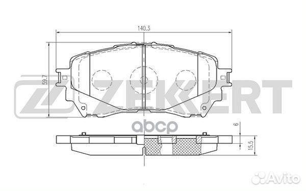 Колодки торм. диск. передн. Mazda 6 III 12- bs