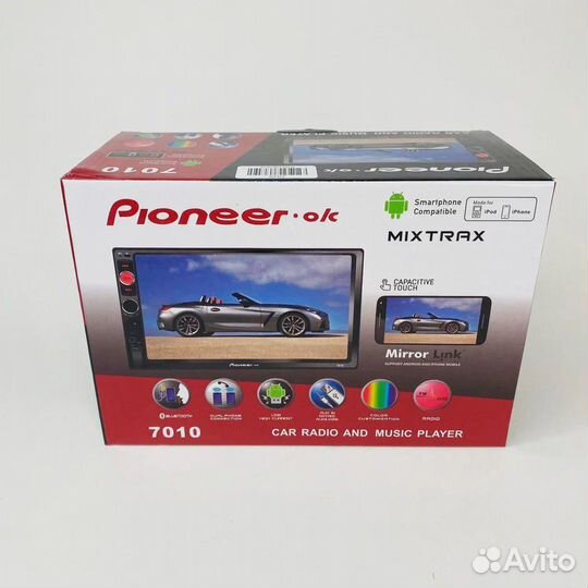 Автомагнитола сенсорная 2DIN Pioneer.OK 7010