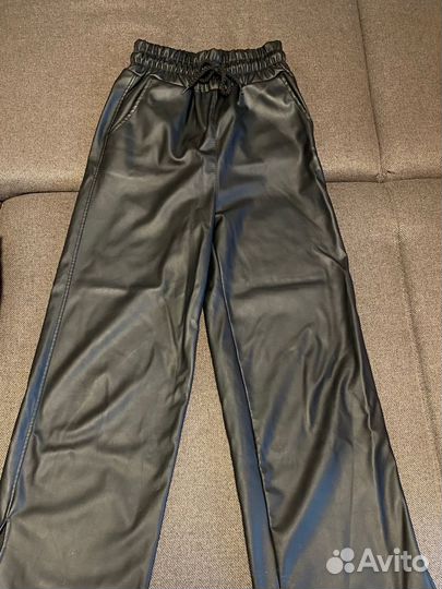Кожаные брюки женские 40 размер