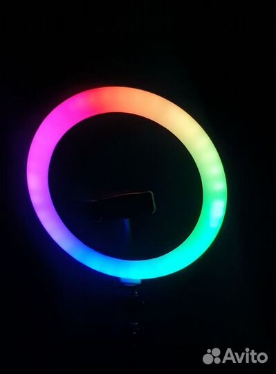 Кольцевая лампа со штативом + тренога 26 см RGB