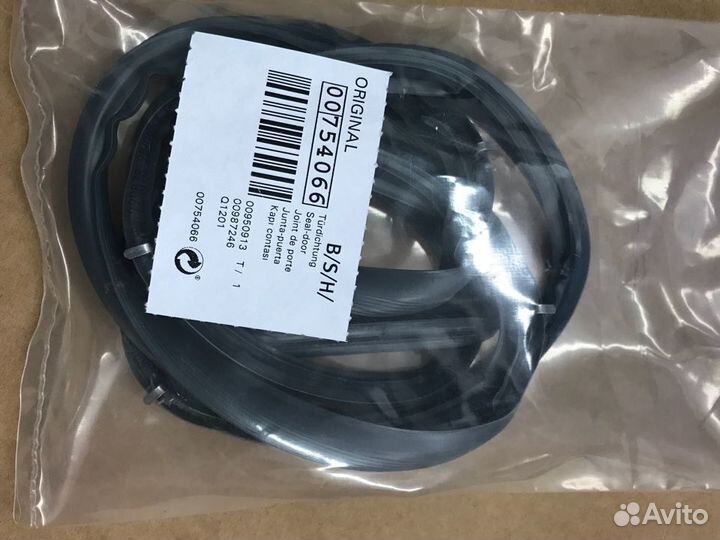 Уплотнитель двери 00754066 духового шкафа bosch