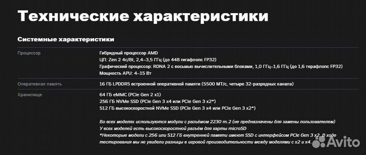 Valve Steam Deck 512 гб SSD