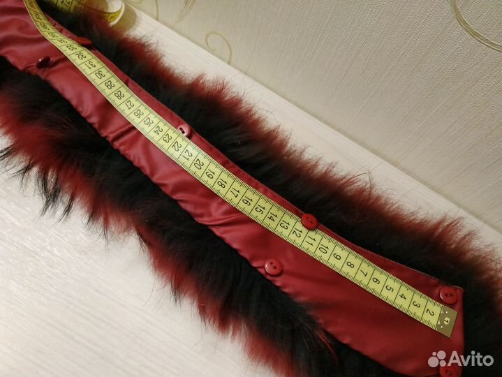 Меховая опушка 66см бордо