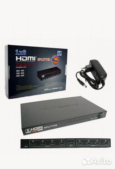 Разветвитель Green line hdmi Splitter 1x8 port