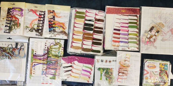 Остатки наборов для вышивания крестом