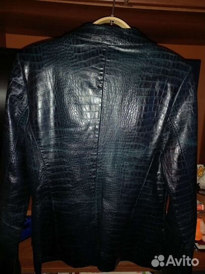 Кожаный пиджак 44 46 размера