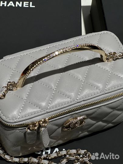 Стеганая сумка Chanel серая