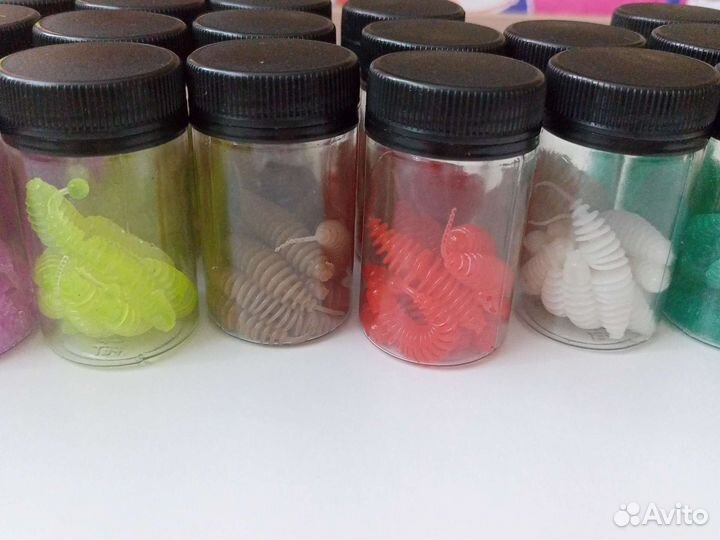 Форелевый силикон маггот, танта, Доширак, вейки