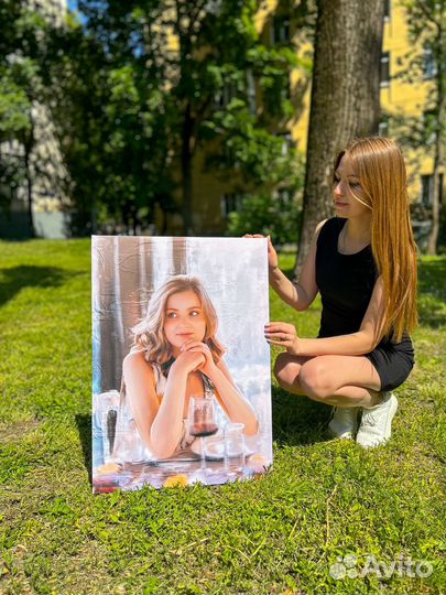 Портрет по фото / фото на холсте