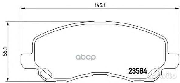 P54030 804 12FDB1621 колодки дисковые п Mits