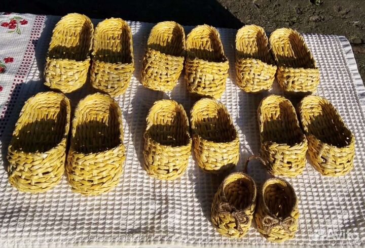 Лапти плетёные