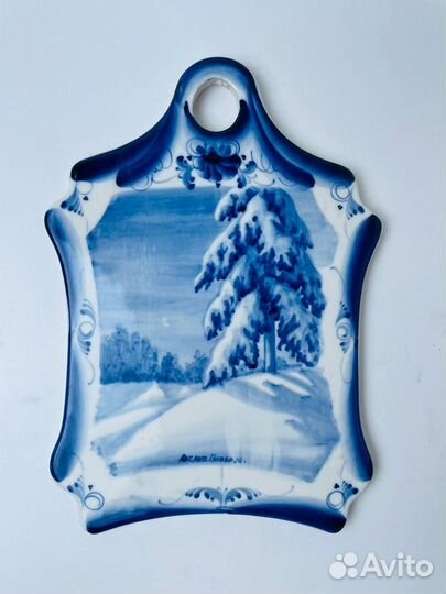 Доска сырная гжель