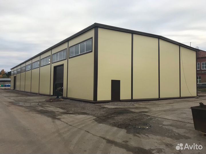 Ангары из сендвич панели