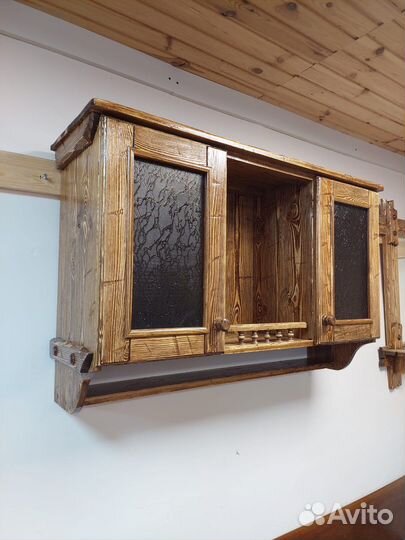 Полка из дерева под старину