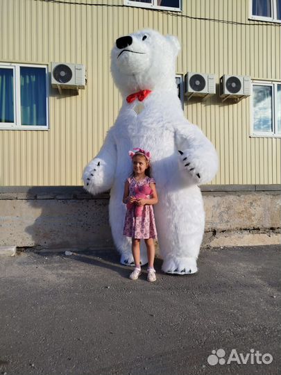 Аренда костюма большого белого Мишки