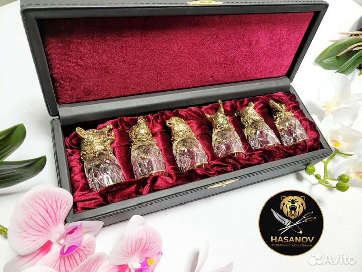 Подарочный набор рюмки перевертыши В шкатулке