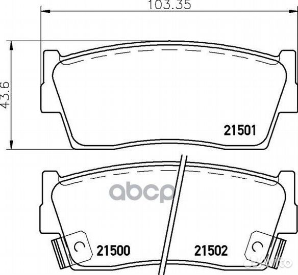 Колодки тормозные дисковые перед NP9007 NP9