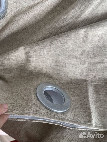 Штора для ванной лен