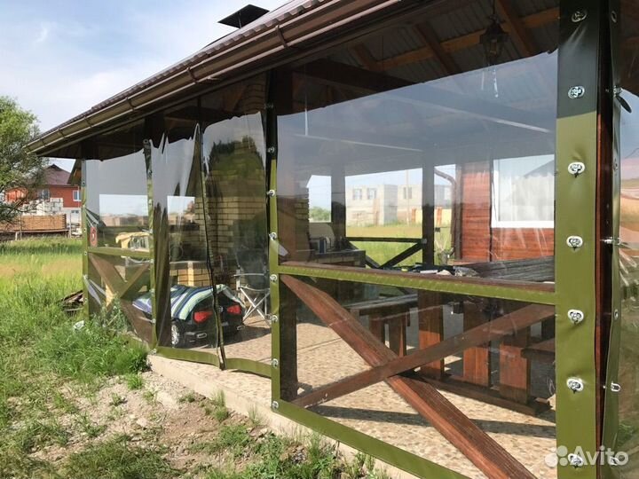 Мягкие окна для беседки