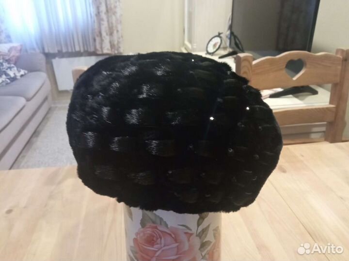 Берет мутоновый с норкой, торг