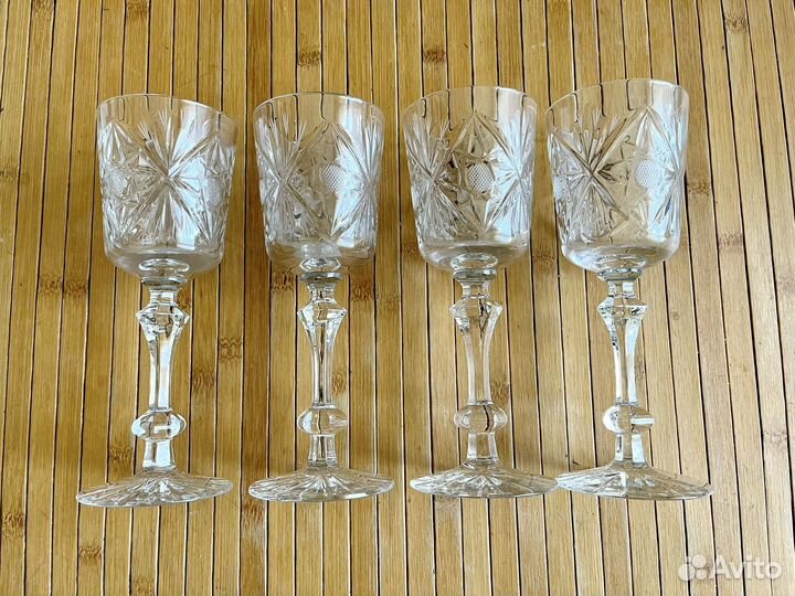 Хрустальный набор фужеров бокалов 6 штук