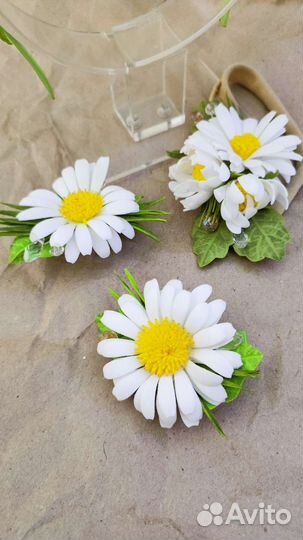 Ободок ромашки / заколки ромашки