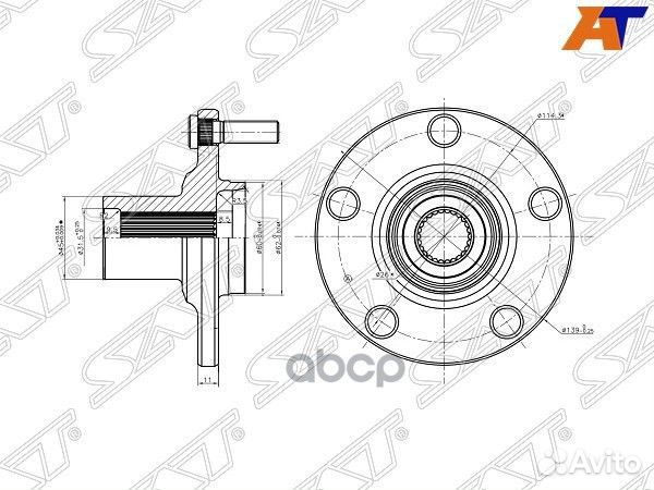 Ступица перед toyota