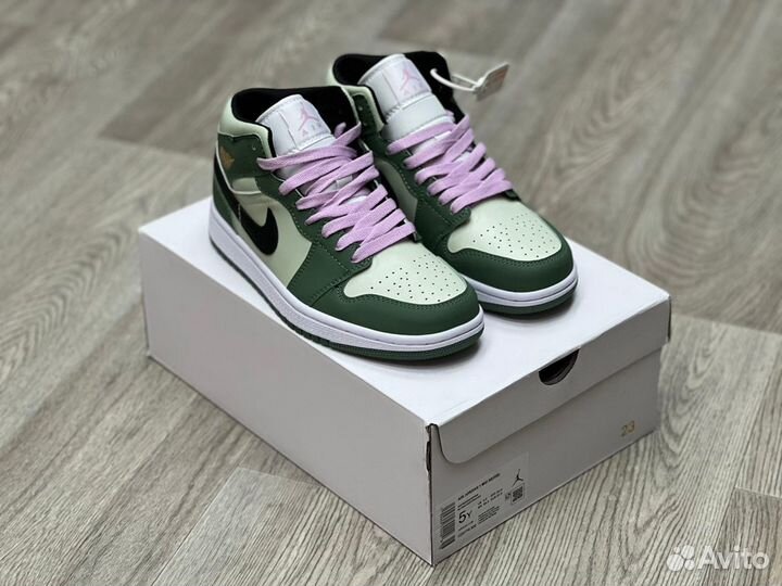 Кроссовки Air Jordan 1 Dutch Green (36-40)