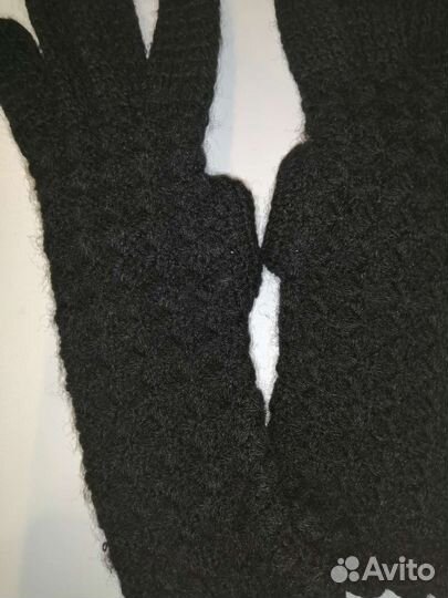 Перчатки ажурные вязаные