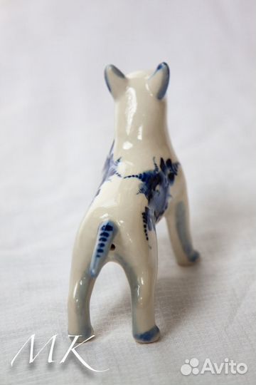 Бультерьер - статуэтка из фарфора