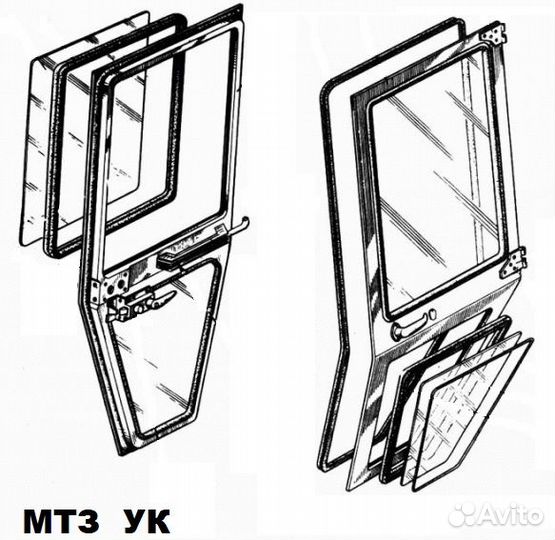 Стекло кабины трактора