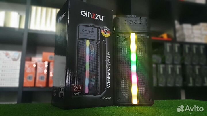 Блютуз колонка мощная с подстветкой новая 20w